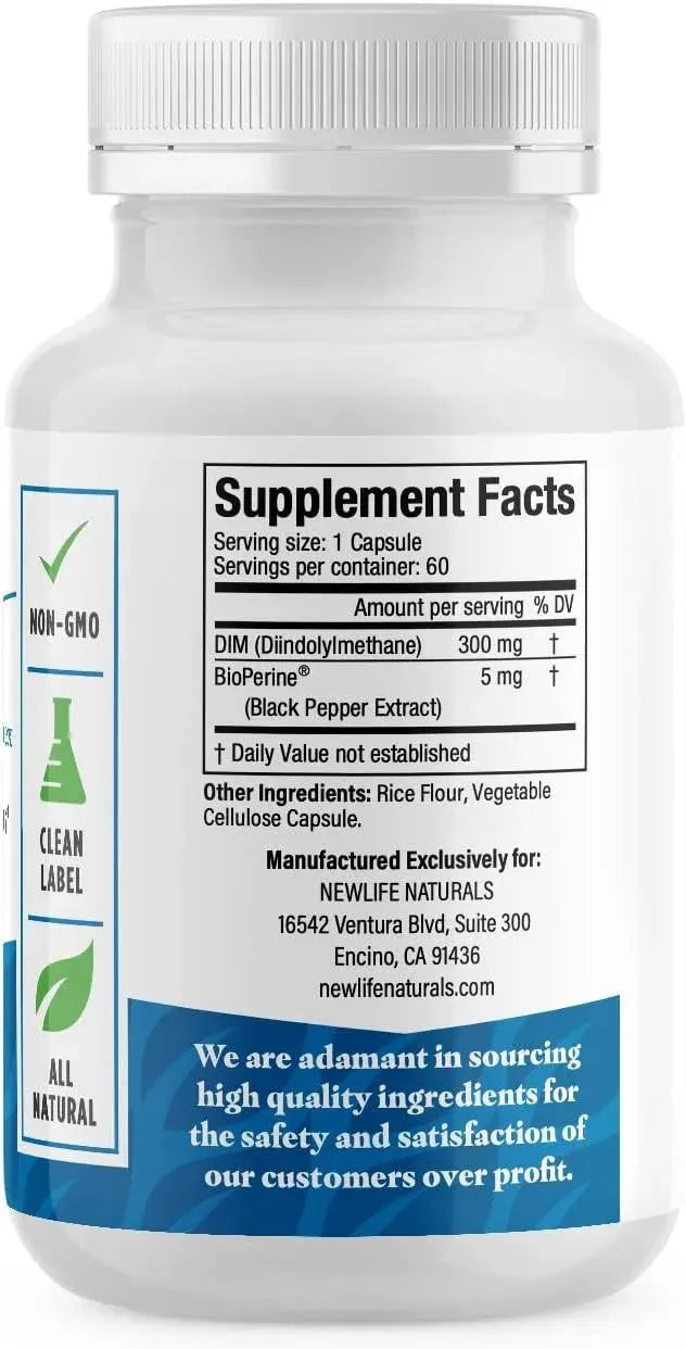 NEWLIFE NATURALS - NewLife Naturals DIM Supplement 300Mg. 60 Capsulas - The Red Vitamin MX - Suplementos Alimenticios - {{ shop.shopifyCountryName }}