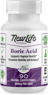 NEWLIFE NATURALS - NewLife Naturals Medical Grade Boric Acid Vaginal Suppositories 90 Supositorios - The Red Vitamin MX - Supositorios De Ácido Bórico - {{ shop.shopifyCountryName }}