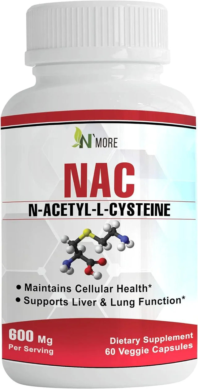 N´MORE - N'More N-Acetyl-Cysteine NAC 600Mg. 60 Capsulas - The Red Vitamin MX - Suplementos Alimenticios - {{ shop.shopifyCountryName }}