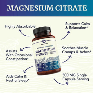NOBI NUTRITION - Nobi Nutrition High Absorption Magnesium Complex 60 Capsulas - The Red Vitamin MX - Suplementos Alimenticios - {{ shop.shopifyCountryName }}