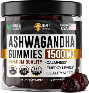 NOBLE NUTRITION - NOBLE NUTRITION Ashwagandha Gummies 1500Mg. 60 Gomitas - The Red Vitamin MX - Suplementos Alimenticios - {{ shop.shopifyCountryName }}