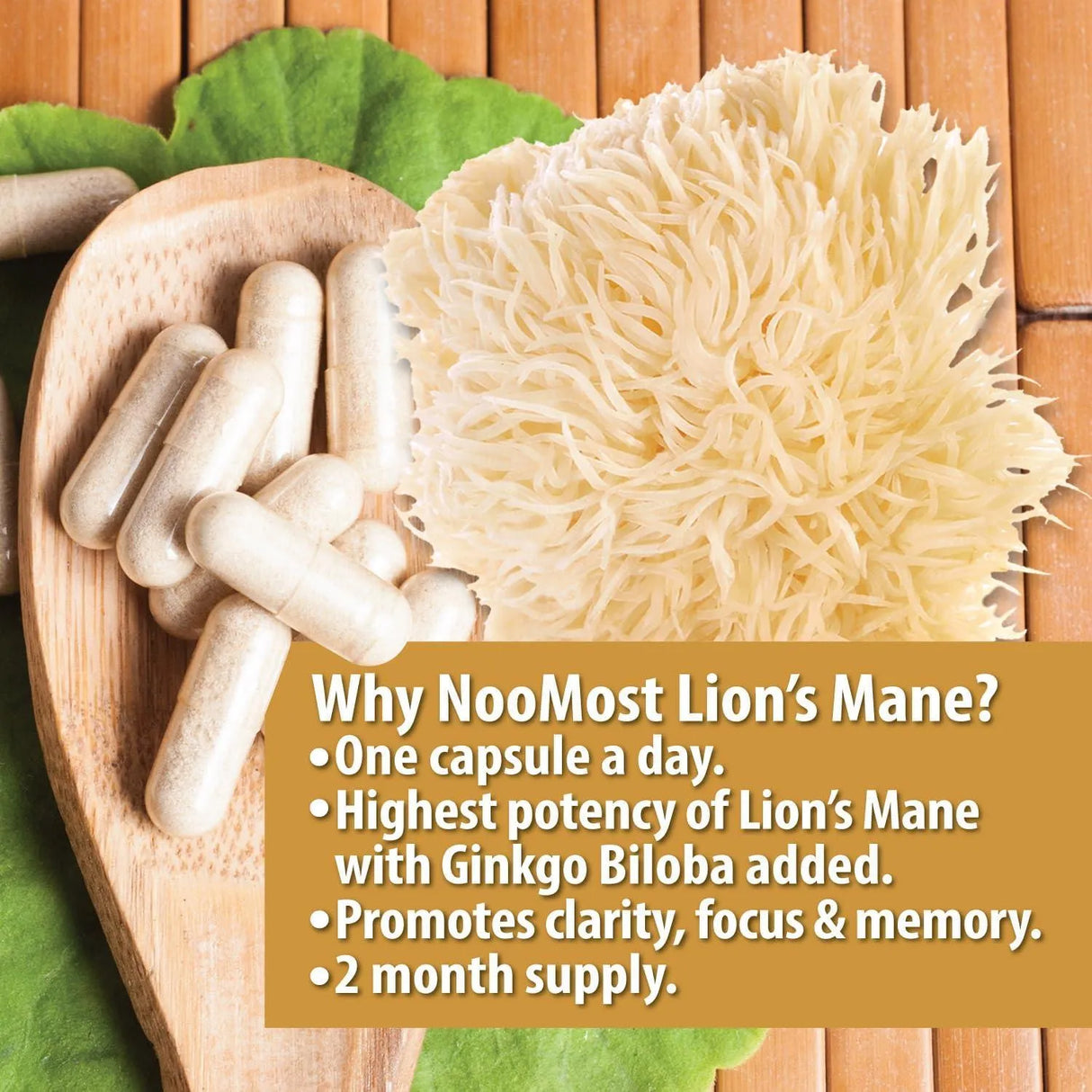 NOOMOST - NooMost Organic Lions Mane Mushroom Capsules 5400Mg. 60 Capsulas - The Red Vitamin MX - Suplementos Alimenticios - {{ shop.shopifyCountryName }}