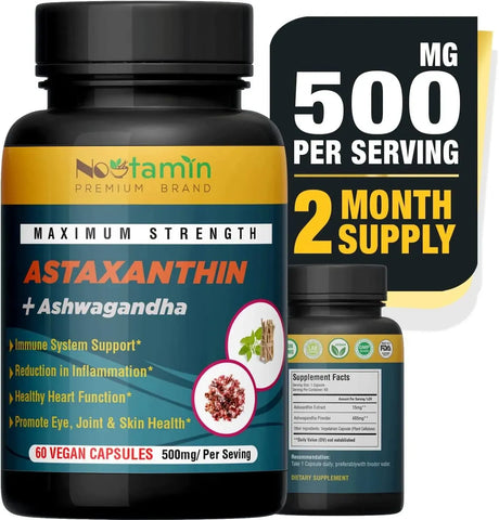 NOOTAMIN - Nootamin Extra Strength Astaxanthin 15Mg. 60 Capsulas - The Red Vitamin MX - Suplementos Alimenticios - {{ shop.shopifyCountryName }}