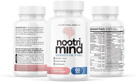 NOOTRIMIND - nootrimind Nootropics Brain Boost Supplement 60 Capsulas - The Red Vitamin MX - Suplementos Alimenticios - {{ shop.shopifyCountryName }}