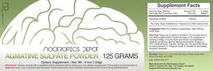 NOOTROPICS DEPOT - Nootropics Depot Agmatine Sulfate Powder 125Gr. - The Red Vitamin MX - Suplementos Alimenticios - {{ shop.shopifyCountryName }}