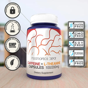 NOOTROPICS DEPOT - Nootropics Depot Caffeine and L-Theanine 60 Capsulas - The Red Vitamin MX - Suplementos Alimenticios - {{ shop.shopifyCountryName }}