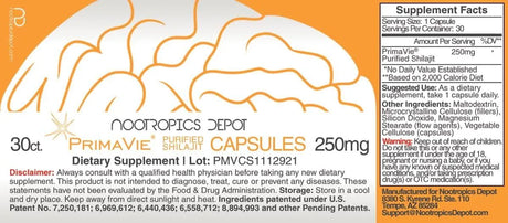 NOOTROPICS DEPOT - Nootropics Depot PrimaVie Shilajit 250Mg. 30 Capsulas - The Red Vitamin MX - Suplementos Alimenticios - {{ shop.shopifyCountryName }}