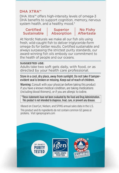 NORDIC NATURALS - Nordic Naturals DHA Xtra 60 Capsulas Blandas - The Red Vitamin MX - Suplementos Alimenticios - {{ shop.shopifyCountryName }}