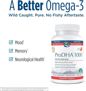 NORDIC NATURALS - Nordic Naturals ProDHA 1000 Strawberry 90 Capsulas Blandas - The Red Vitamin MX - Suplementos Alimenticios - {{ shop.shopifyCountryName }}