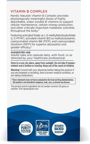 NORDIC NATURALS - Nordic Naturals Vitamin B Complex 45 Capsulas - The Red Vitamin MX - Suplementos Alimenticios - {{ shop.shopifyCountryName }}