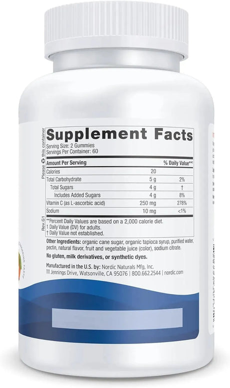 NORDIC NATURALS - Nordic Naturals Vitamin C Gummies 120 Gomitas - The Red Vitamin MX - Suplementos Alimenticios - {{ shop.shopifyCountryName }}