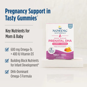 NORDIC NATURALS - Nordic Naturals Zero Sugar DHA Prenatal Vitamin Gummies 27 Gomitas - The Red Vitamin MX - Suplementos Alimenticios - {{ shop.shopifyCountryName }}