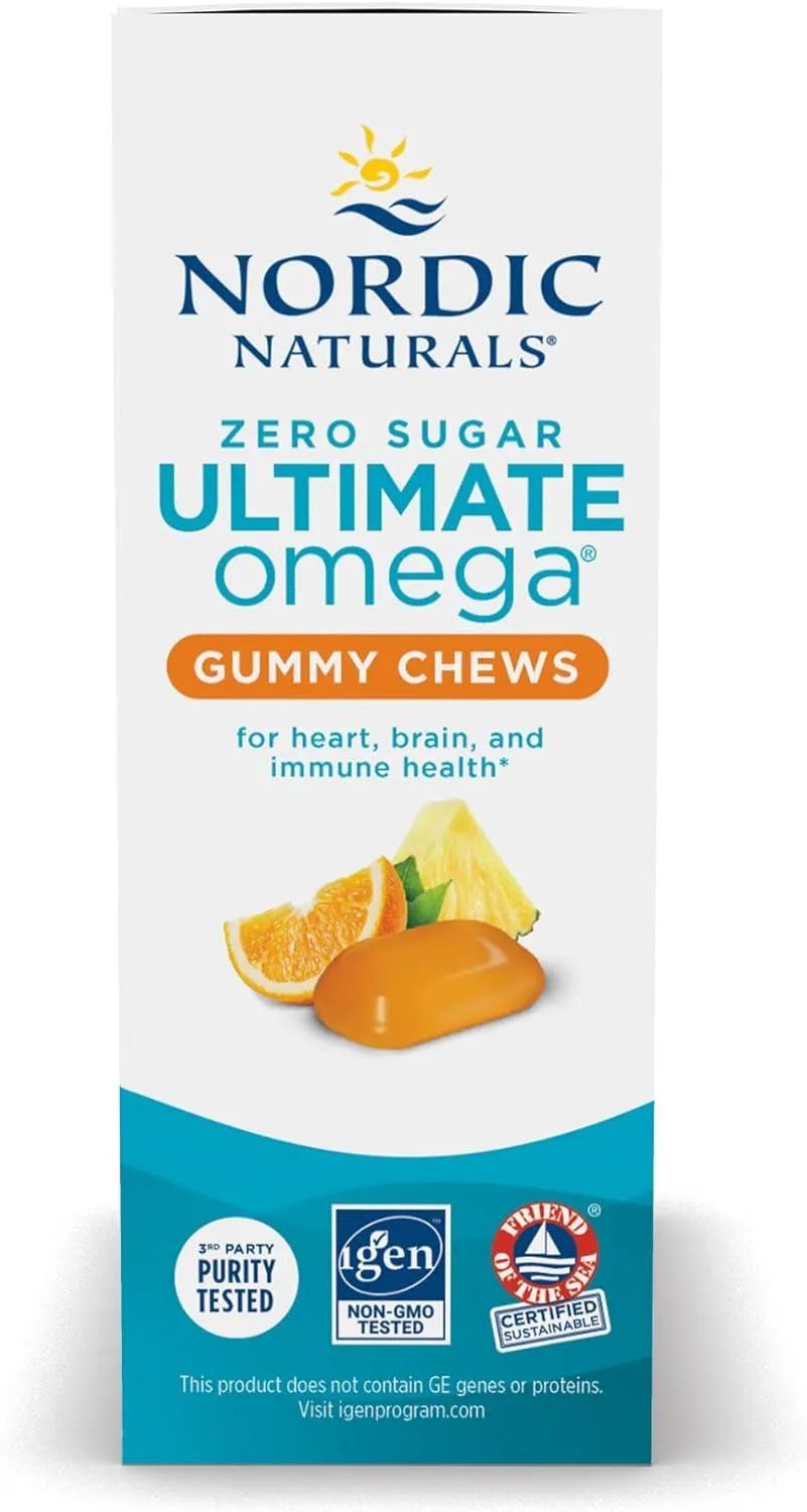 NORDIC NATURALS - Nordic Naturals Zero Sugar Ultimate Omega Gummy Chews 54 Gomitas - The Red Vitamin MX - Suplementos Alimenticios - {{ shop.shopifyCountryName }}