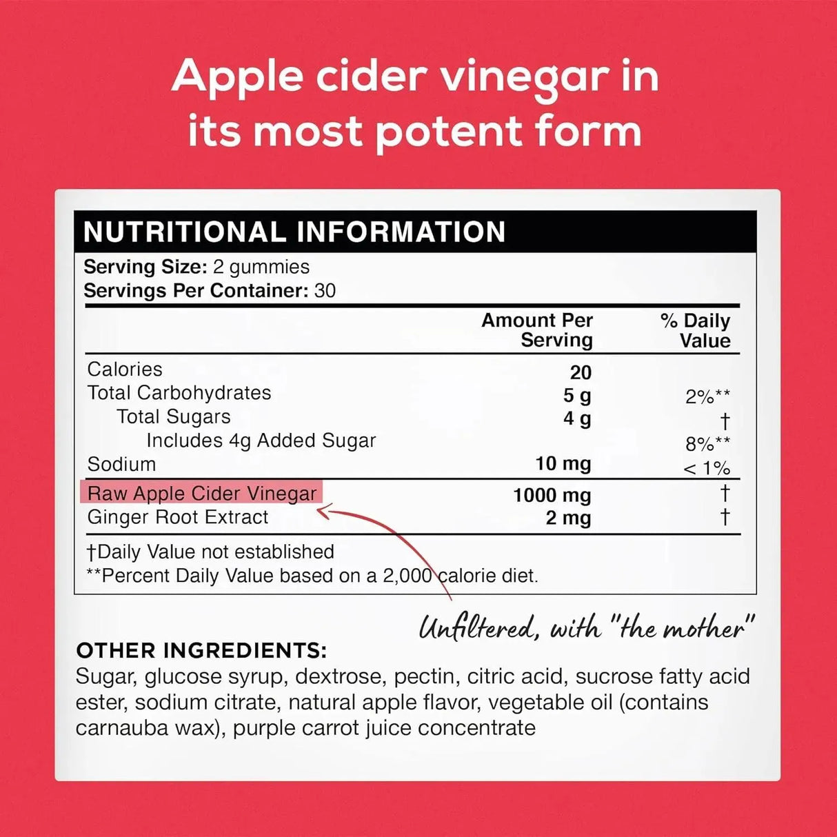 NOTHING BUT - Nothing BUT Apple Cider Vinegar Gummies 60 Gomitas - The Red Vitamin MX - Suplementos Alimenticios - {{ shop.shopifyCountryName }}