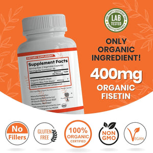 NOURISHING NUTRIENTS - Nourishing Nutrients Organic Fisetin 400Mg. 60 Capsulas - The Red Vitamin MX - Suplementos Alimenticios - {{ shop.shopifyCountryName }}