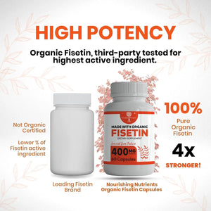 NOURISHING NUTRIENTS - Nourishing Nutrients Organic Fisetin 400Mg. 60 Capsulas - The Red Vitamin MX - Suplementos Alimenticios - {{ shop.shopifyCountryName }}