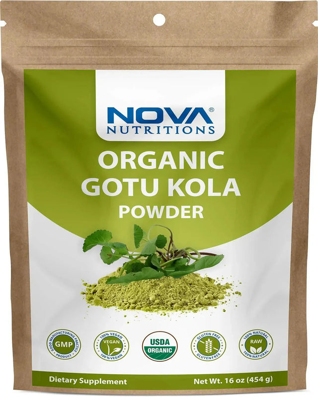 NOVA NUTRITIONS - Nova Nutritions Certified Organic Gotu Kola Powder 454Gr. - The Red Vitamin MX - Suplementos Alimenticios - {{ shop.shopifyCountryName }}