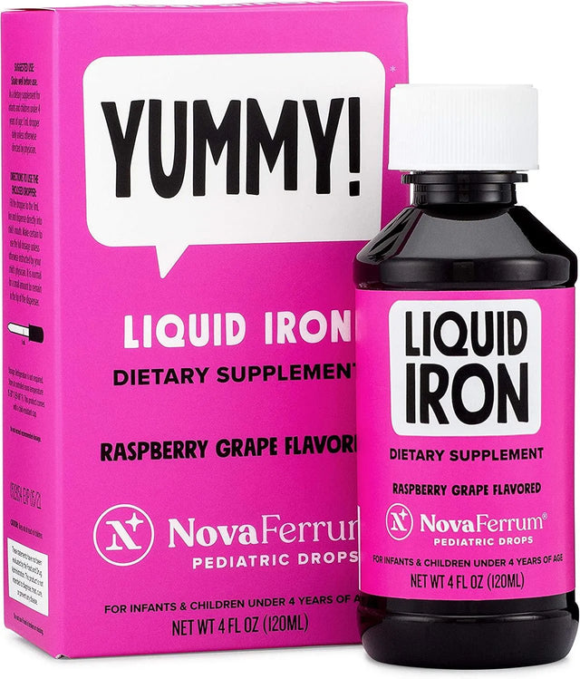 NOVAFERRUM - NovaFerrum Yummy Pediatric Drops Liquid Iron Supplement for Infants and Toddlers 120Ml. - The Red Vitamin MX - Suplementos Alimenticios - {{ shop.shopifyCountryName }}