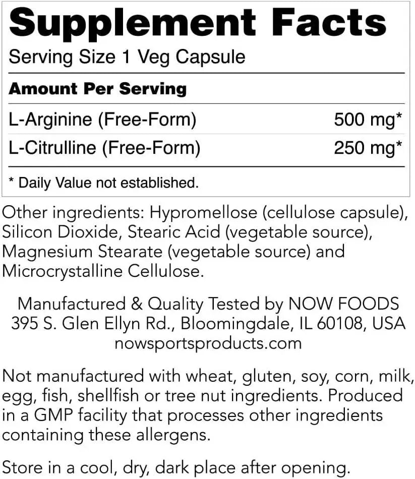 NOW SPORTS - Now Sports Arginine & Citrulline 120 Capsulas 2 Pack - The Red Vitamin MX - Suplementos Alimenticios - {{ shop.shopifyCountryName }}