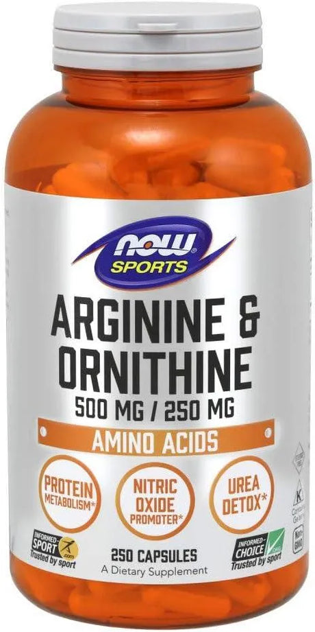 NOW SPORTS - NOW Sports Arginine & Ornithine 250 Capsulas - The Red Vitamin MX - Suplementos Alimenticios - {{ shop.shopifyCountryName }}