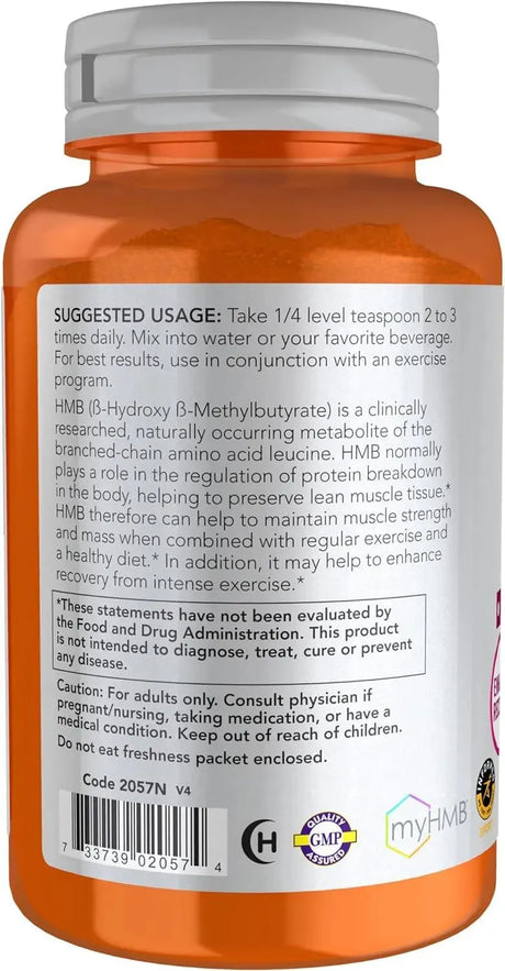 NOW SPORTS - NOW Sports HMB Powder 90Gr. - The Red Vitamin MX - Suplementos Alimenticios - {{ shop.shopifyCountryName }}