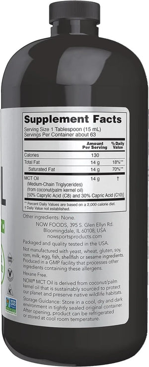 NOW SPORTS - NOW Sports MCT Oil 946Ml. - The Red Vitamin MX - Suplementos Alimenticios - {{ shop.shopifyCountryName }}