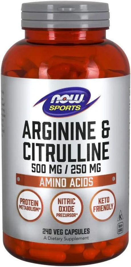 NOW SPORTS - NOW Sports Nutrition Arginine & Citrulline 240 Capsulas - The Red Vitamin MX - Suplementos Alimenticios - {{ shop.shopifyCountryName }}