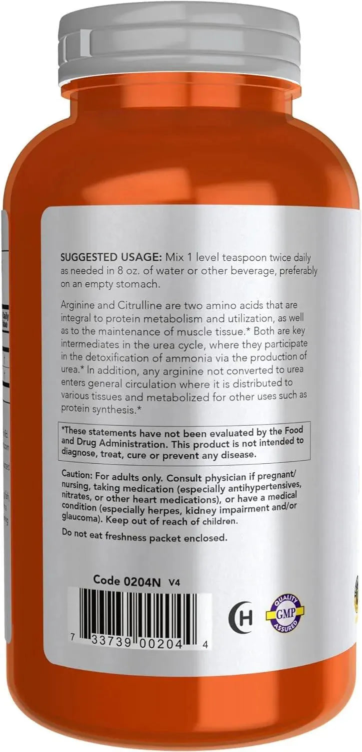 NOW SPORTS - NOW Sports Nutrition Arginine & Citrulline Powder 340Gr. - The Red Vitamin MX - Suplementos Alimenticios - {{ shop.shopifyCountryName }}