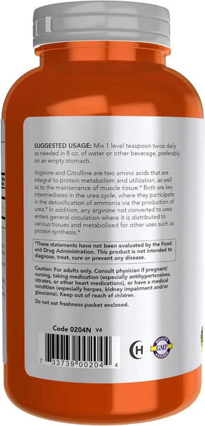 NOW SPORTS - NOW Sports Nutrition Arginine & Citrulline Powder 340Gr. - The Red Vitamin MX - Suplementos Alimenticios - {{ shop.shopifyCountryName }}