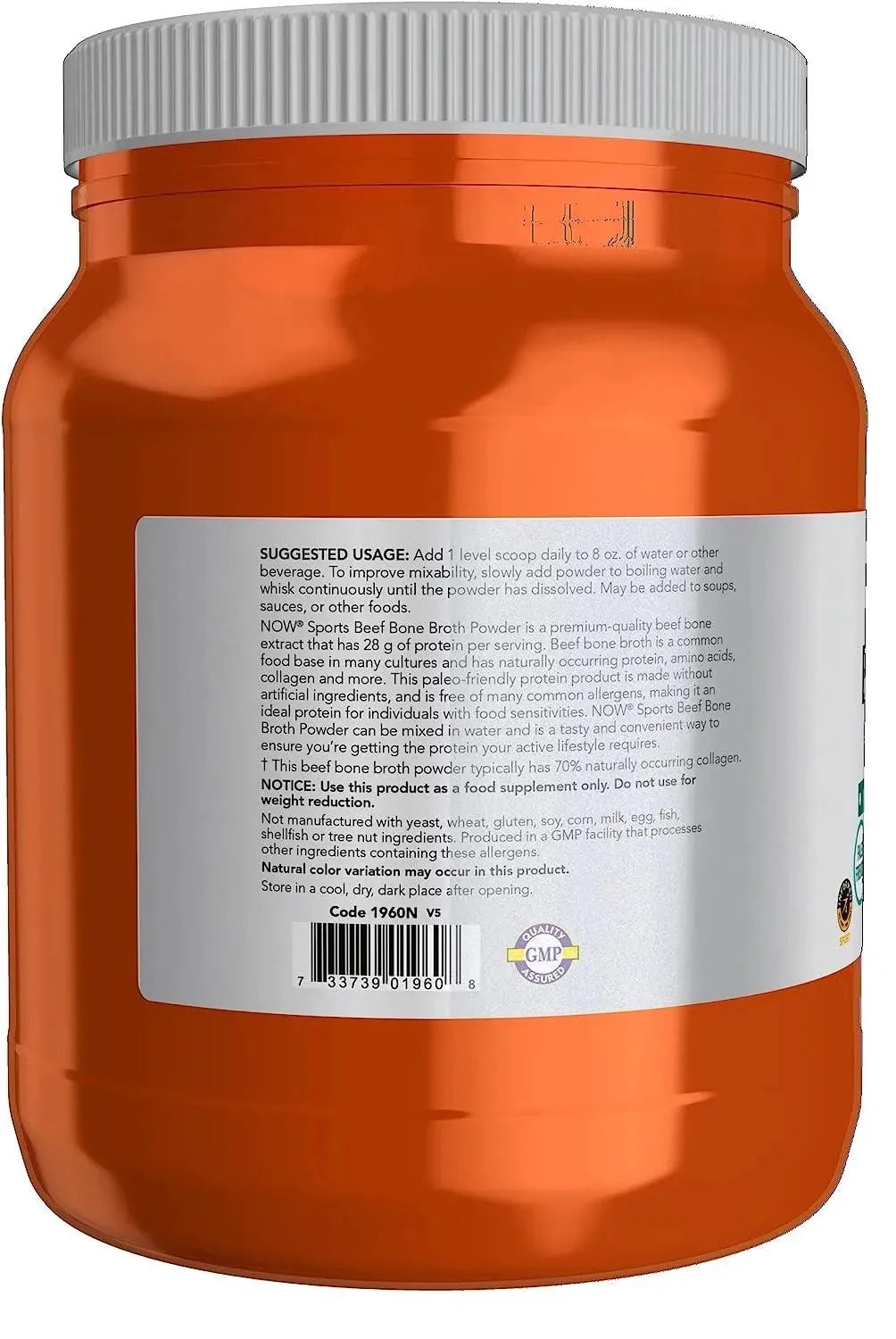 NOW SPORTS - NOW Sports Nutrition Beef Bone Broth Powder 544Gr. - The Red Vitamin MX - Suplementos Alimenticios - {{ shop.shopifyCountryName }}