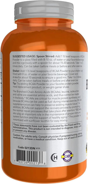 NOW SPORTS - NOW Sports Nutrition Branched Chain Amino Acid Powder 340Gr. - The Red Vitamin MX - Suplementos Alimenticios - {{ shop.shopifyCountryName }}
