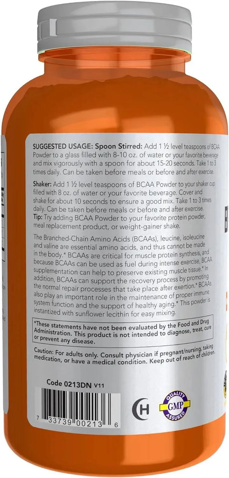 NOW SPORTS - NOW Sports Nutrition Branched Chain Amino Acid Powder 340Gr. - The Red Vitamin MX - Suplementos Alimenticios - {{ shop.shopifyCountryName }}