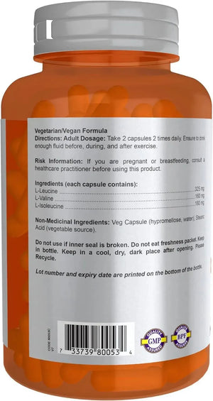 NOW SPORTS - NOW Sports Nutrition Branched Chain Amino Acids 120 Capsulas - The Red Vitamin MX - Suplementos Alimenticios - {{ shop.shopifyCountryName }}