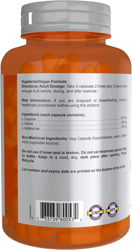 NOW SPORTS - NOW Sports Nutrition Branched Chain Amino Acids 120 Capsulas - The Red Vitamin MX - Suplementos Alimenticios - {{ shop.shopifyCountryName }}