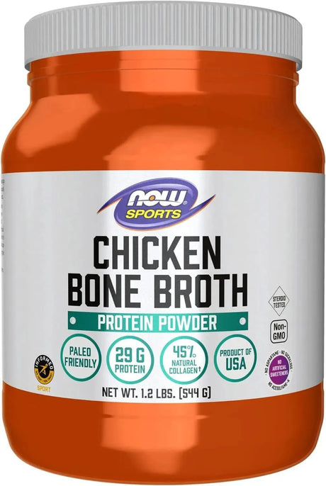 NOW SPORTS - NOW Sports Nutrition Chicken Bone Broth Powder 544Gr. - The Red Vitamin MX - Suplementos Alimenticios - {{ shop.shopifyCountryName }}