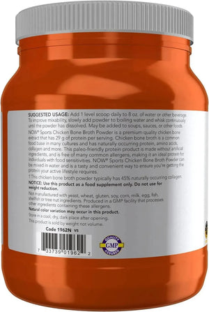 NOW SPORTS - NOW Sports Nutrition Chicken Bone Broth Powder 544Gr. - The Red Vitamin MX - Suplementos Alimenticios - {{ shop.shopifyCountryName }}