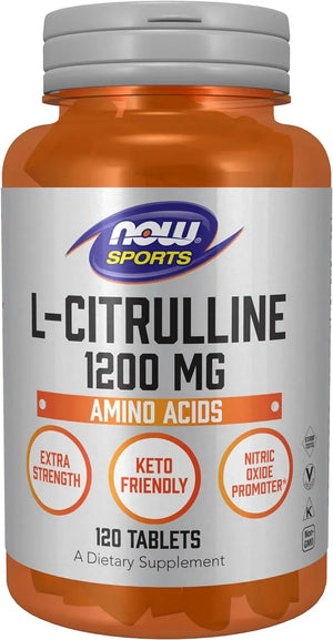 NOW SPORTS - NOW Sports Nutrition L-Citrulline 1200Mg. 120 Tabletas - The Red Vitamin MX - Suplementos Alimenticios - {{ shop.shopifyCountryName }}