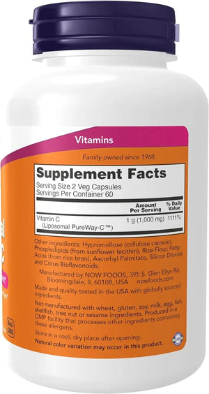 NOW SUPPLEMENTS - NOW Liposomal Vitamin C 120 Capsulas - The Red Vitamin MX - Suplementos Alimenticios - {{ shop.shopifyCountryName }}