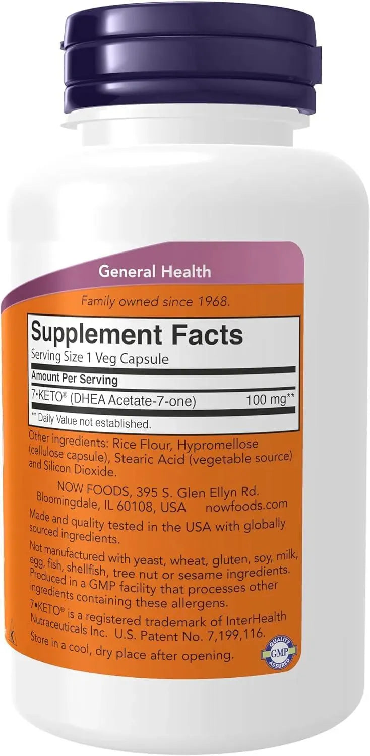 NOW SUPPLEMENTS - NOW Supplements 7-Keto 100Mg. 120 Capsulas - The Red Vitamin MX - Suplementos Alimenticios - {{ shop.shopifyCountryName }}