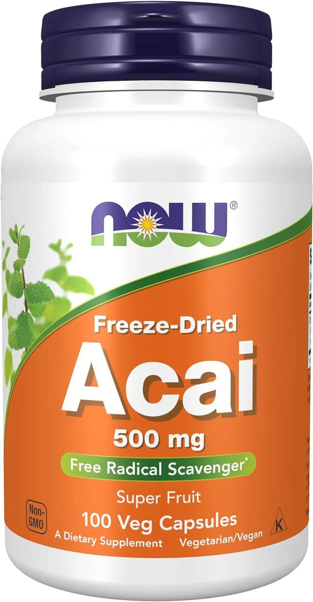 NOW SUPPLEMENTS - NOW Supplements Acai 500Mg. 100 Capsulas - The Red Vitamin MX - Suplementos Alimenticios - {{ shop.shopifyCountryName }}