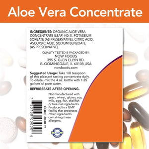 NOW SUPPLEMENTS - NOW Supplements Aloe Vera Concentrate 118Ml. - The Red Vitamin MX - Suplementos Alimenticios - {{ shop.shopifyCountryName }}