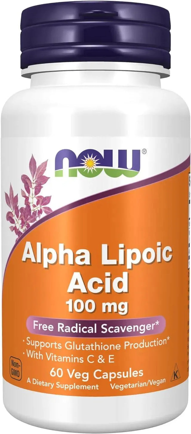 NOW SUPPLEMENTS - NOW Supplements Alpha Lipoic Acid 100Mg. 60 Capsulas - The Red Vitamin MX - Suplementos Alimenticios - {{ shop.shopifyCountryName }}