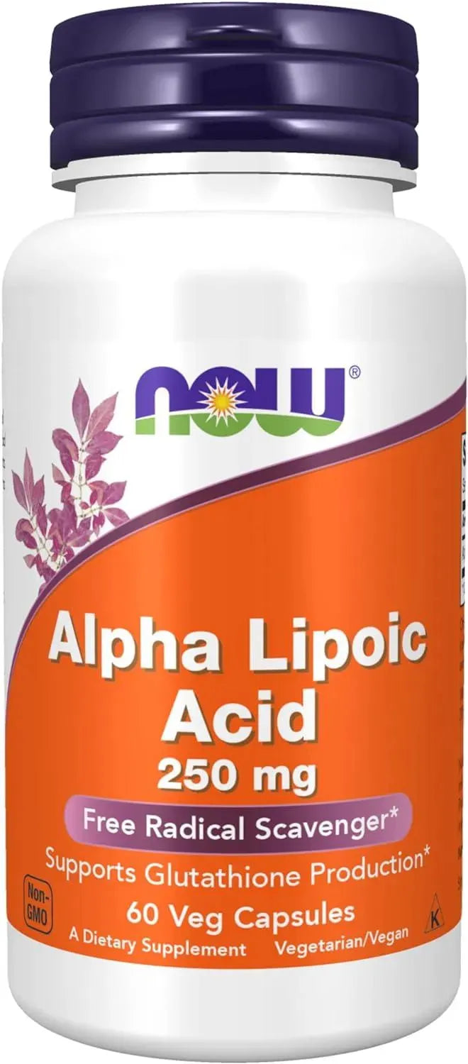 NOW SUPPLEMENTS - NOW Supplements Alpha Lipoic Acid 250Mg. 60 Capsulas - The Red Vitamin MX - Suplementos Alimenticios - {{ shop.shopifyCountryName }}