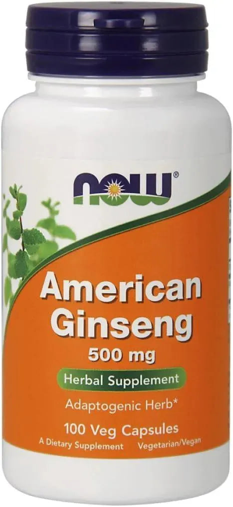 NOW SUPPLEMENTS - NOW Supplements American Ginseng 500Mg. 100 Capsulas 2 Pack - The Red Vitamin MX - Suplementos Alimenticios - {{ shop.shopifyCountryName }}