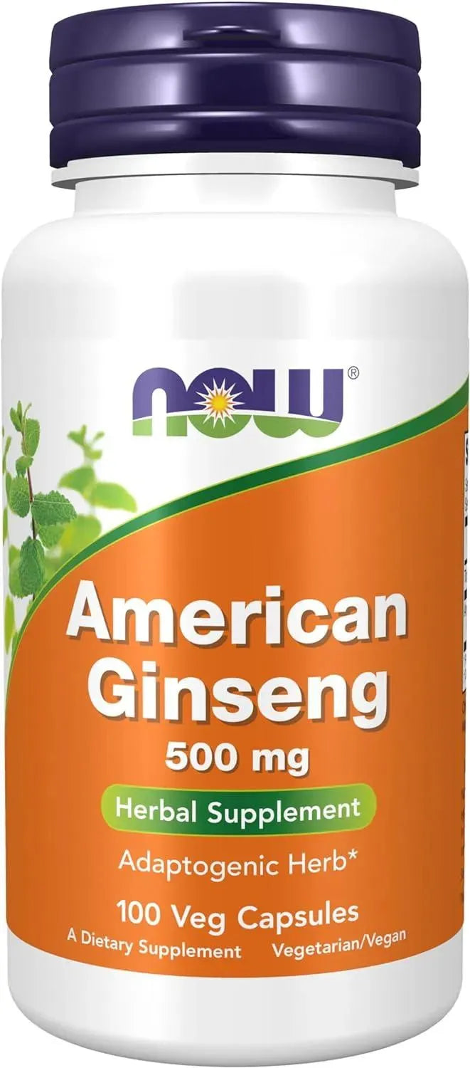 NOW SUPPLEMENTS - NOW Supplements American Ginseng 500Mg. 100 Capsulas - The Red Vitamin MX - Suplementos Alimenticios - {{ shop.shopifyCountryName }}