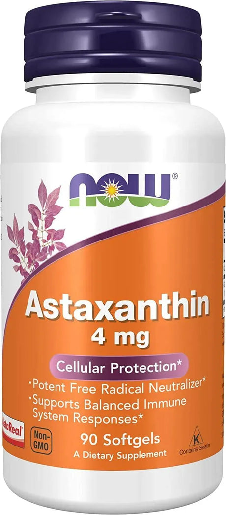 NOW SUPPLEMENTS - NOW Supplements Astaxanthin 4Mg. 90 Capsulas Blandas - The Red Vitamin MX - Suplementos Alimenticios - {{ shop.shopifyCountryName }}