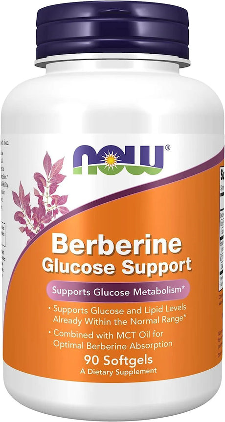 NOW SUPPLEMENTS - NOW Supplements Berberine Glucose Support 90 Capsulas Blandas - The Red Vitamin MX - Suplementos Alimenticios - {{ shop.shopifyCountryName }}