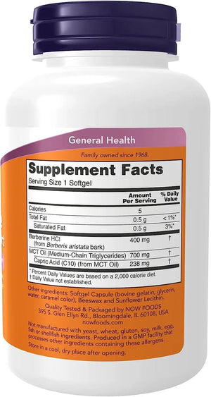 NOW SUPPLEMENTS - NOW Supplements Berberine Glucose Support 90 Capsulas Blandas - The Red Vitamin MX - Suplementos Alimenticios - {{ shop.shopifyCountryName }}