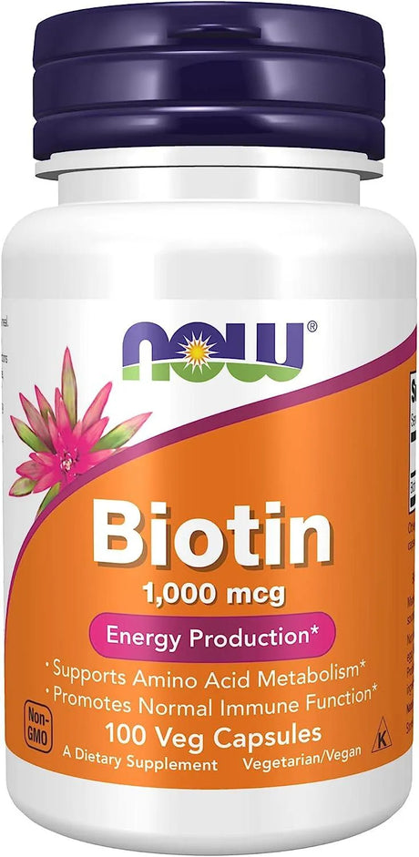 NOW SUPPLEMENTS - NOW Supplements Biotin 1,000 mcg 100 Capsulas - The Red Vitamin MX - Suplementos Alimenticios - {{ shop.shopifyCountryName }}