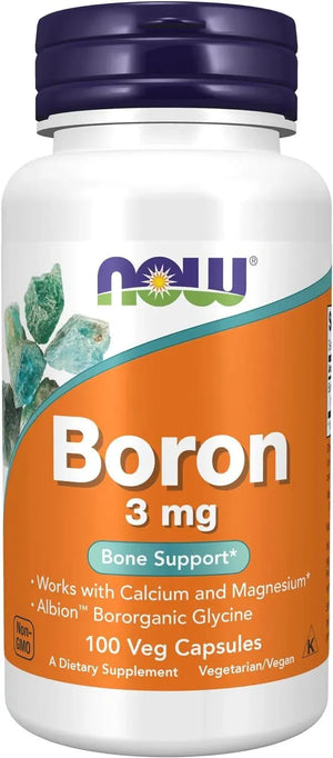 NOW SUPPLEMENTS - NOW Supplements Boron 3Mg. 100 Capsulas - The Red Vitamin MX - Suplementos Alimenticios - {{ shop.shopifyCountryName }}
